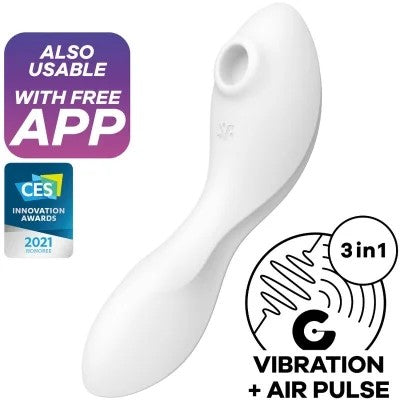 CurvyTrinity5AirPulseStimulator&VibratorAppWeiss|Satisfyer