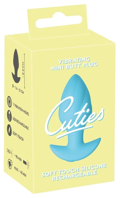 CutiesVibratingMiniButtPlugBlue