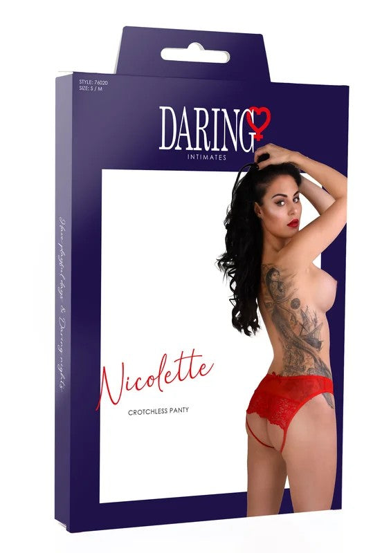 DaringIntimatesNicolettecrotchlesspantyRotL/XL