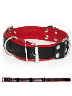 DeluxeBondageHalsband–Schwarz/Rot