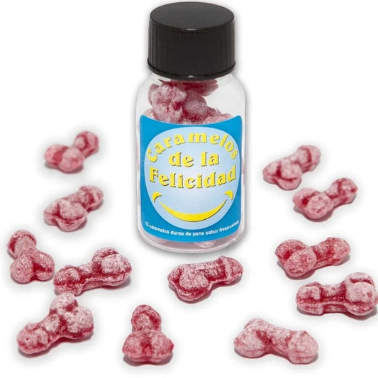DIABLOPICANTE?GLASMIT12ERDBEER-/KIRSCH-BONBONSINPENISFORM