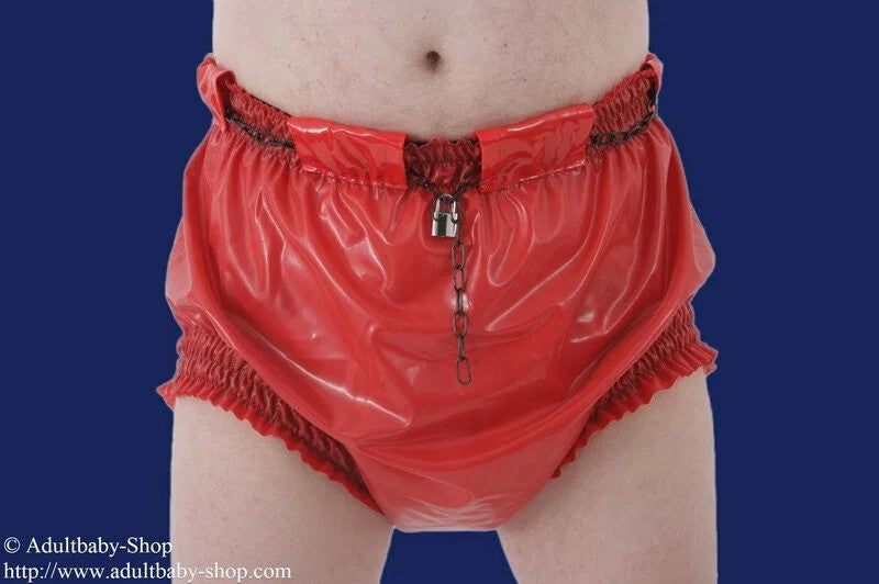 DiaperpunishmentpantsLackwithelasticwaist-andlegband