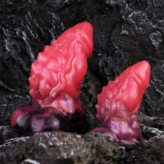 DickerBadDragonDildoButtPlug–BlutroterSilikonMonsterdildoFrauenMasturbationsspielzeug