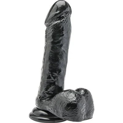 Dildo18cmMitHodenSchwarz|GetReal