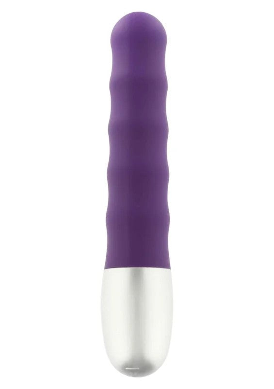 DiscretionRibbedVibratorPurple