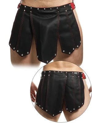 DNGEONRomanSkirt–Schwarz/Rot