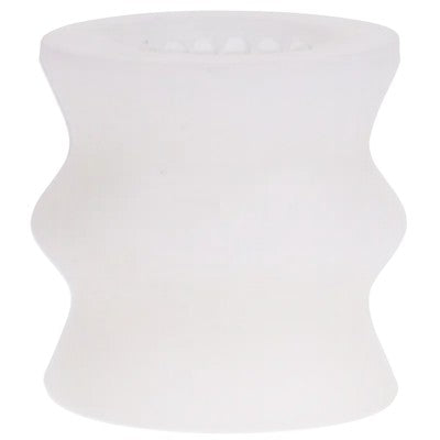 DocJohnsonGlowHelpingHeadSiliconeMasturbatorSleeve–Frost/GreenGlow