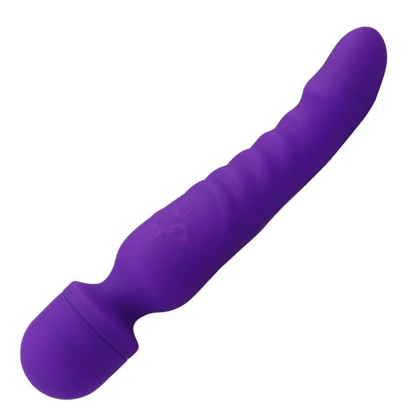 Doppelend-Analdildo-Vibrator–AV-Zauberstab,G-Punkt,Prostata-Milch-Sexspielzeug,Lila