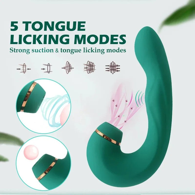 Doppelend-Dildo-Vibrator–G-Punkt-Vibrator,Klitoris-Saugen,SexspielzeugfürFrauen