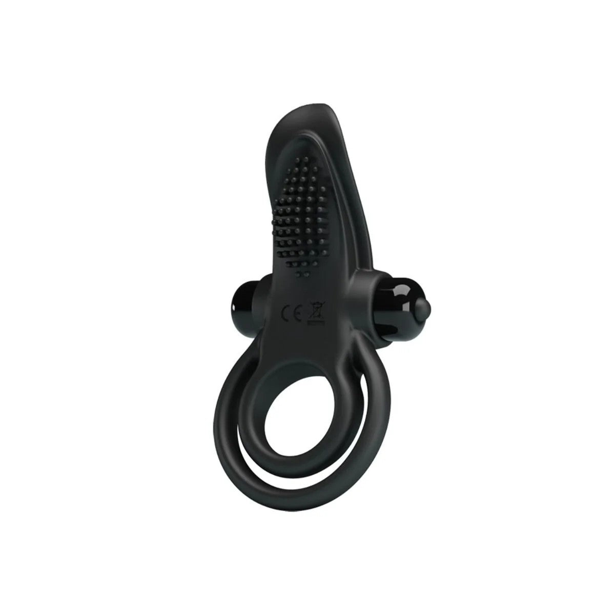 DOPPELTERVIBRATIONSRING+KLITORISSTIMULATOR10VIBRATIONENSCHWARZVONPRETTYLOVE
