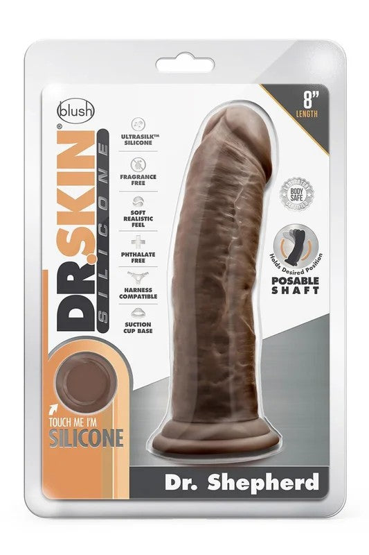 DR.SkinSiliconeDrShepherd8InchDildoWithSuctionCupChocolate20,3cm
