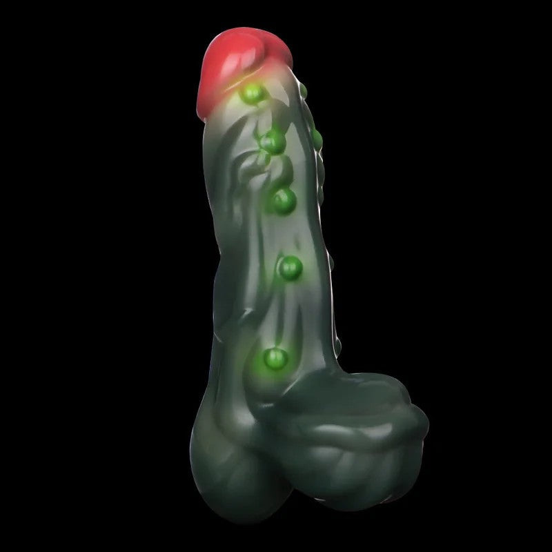 Drachendildo-Vibrator,Prostatamassagegerät–MonsterdildomitgroßenHoden,Analplug,Analsexspielzeug