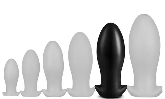 DragonEggSoftSiliconeButtPlugBlackXXL23x8,5cm