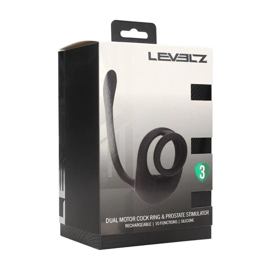 DualMotorSiliconeCockringwithProstateStimulator–Black