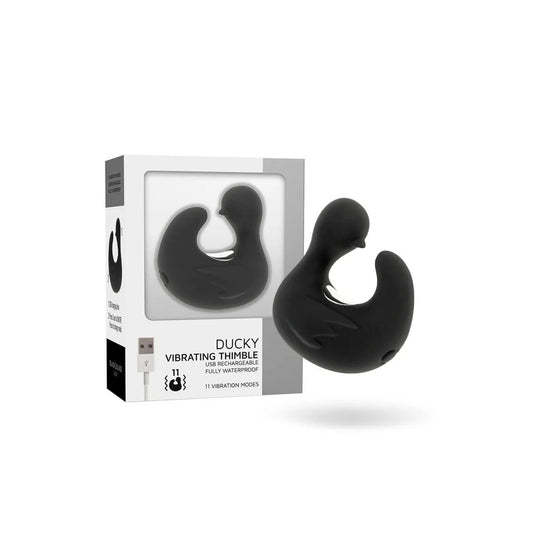 DUCKYMANIAWIEDERAUFLADBARERSILIKON-STIMULIERENDERENTENHÜHLINGVONBLACK&SILVER