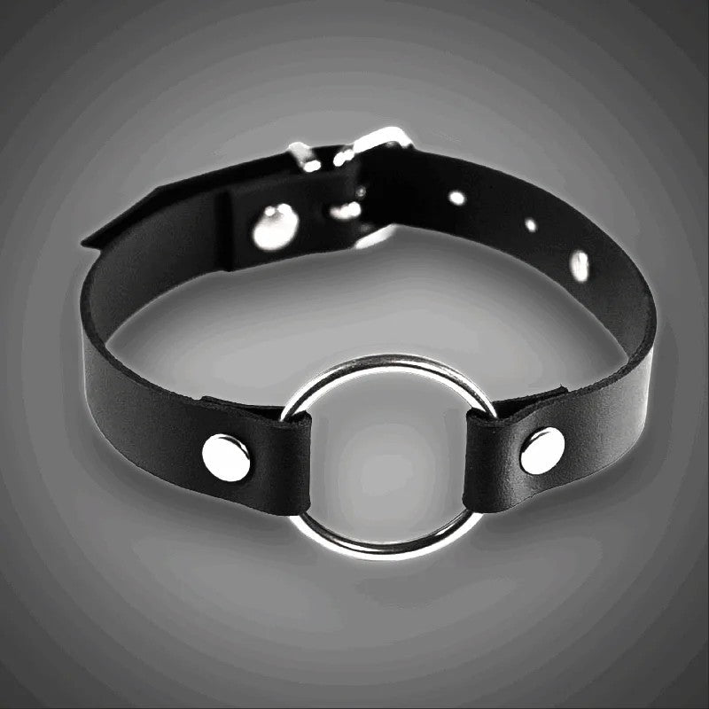Echtlederhalsband2,0cmBasicmit4,0cmRing