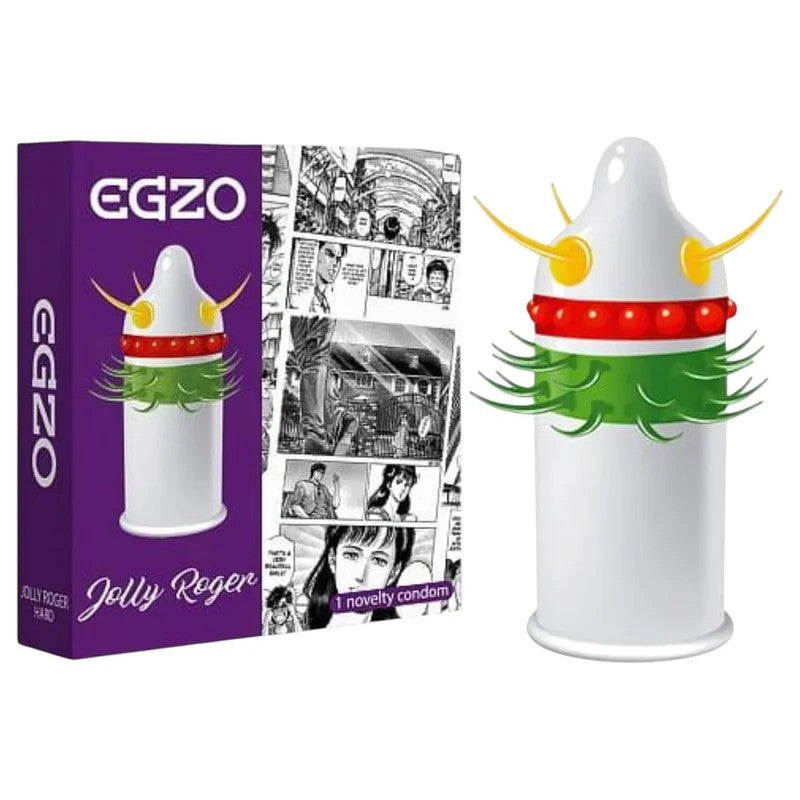 EgzoJollyRoger–genoppter,gerippterKondom(1Stk.)