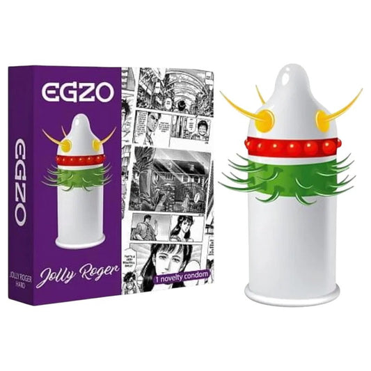EgzoJollyRoger–genoppter,gerippterKondom(1Stk.)