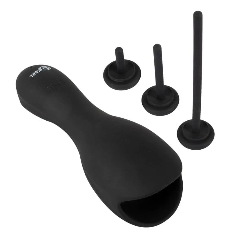 Eichelvibrator„GlansMasturbatorwith3attachableDilators“mit3Dilatoren,10Vibrationsmodi,wiederaufladbar