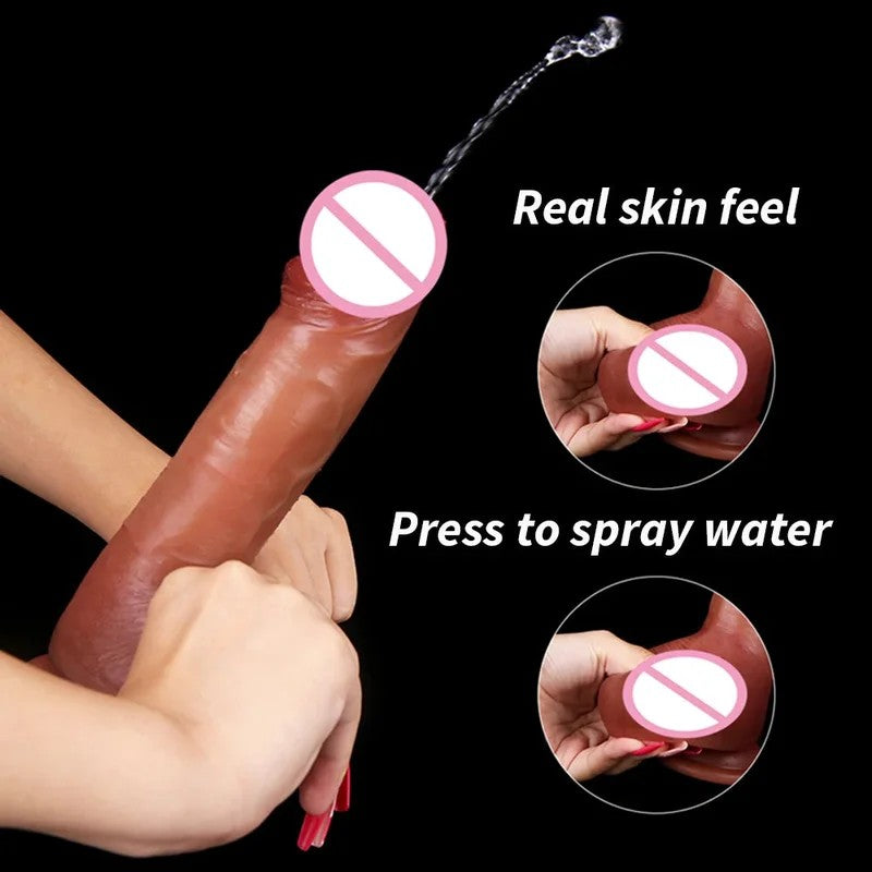 EjakulierenderDildo-Buttplug–realistischer,spritzenderSilikondildo,weiblichesSexspielzeug