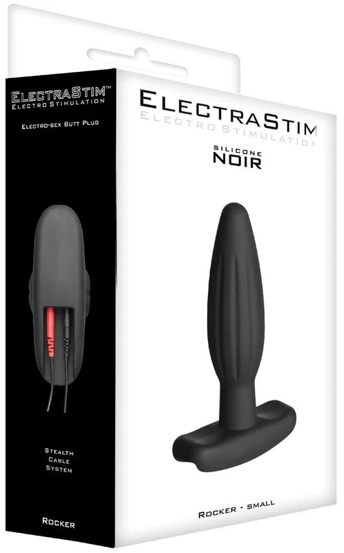 ElectraStimSiliconeNoirRockerSmallButtPlug