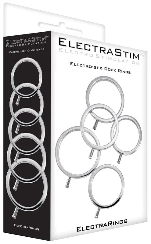 ElectraStimSolidMetalCockRingSet5Stück