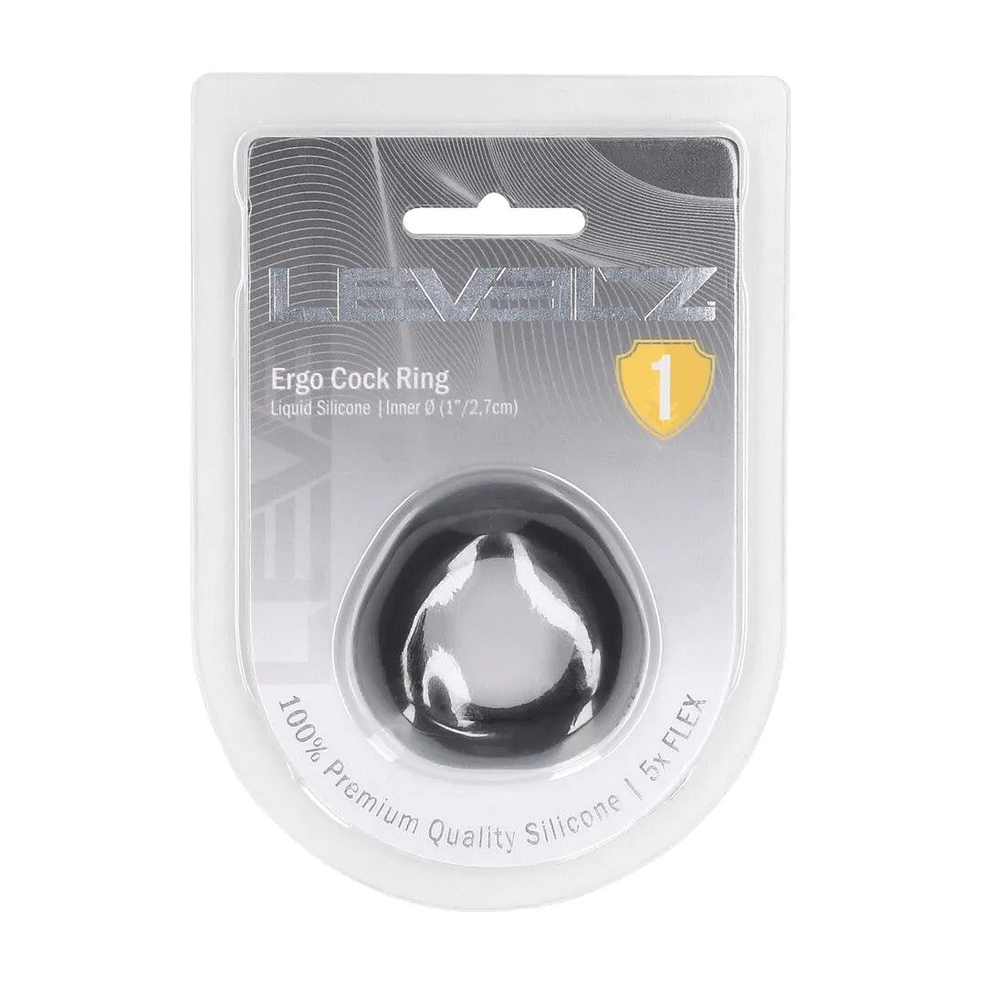 ErgoLiquidSiliconeCockring–Black