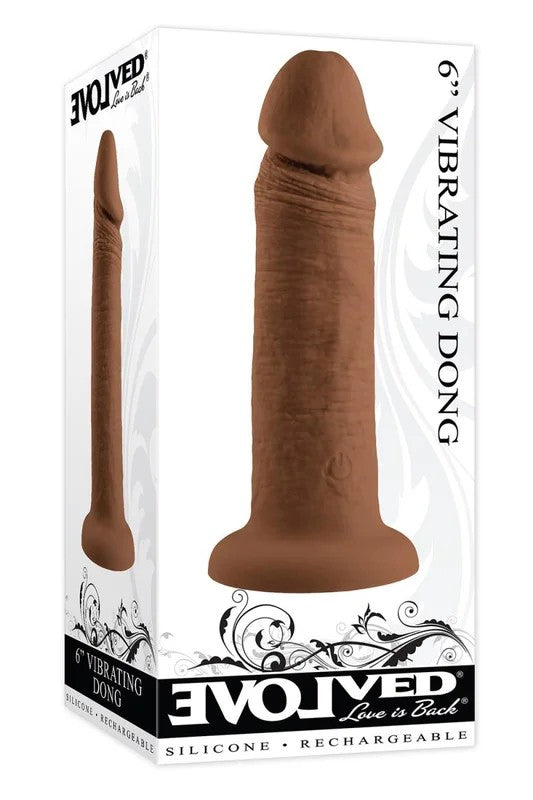 Evolved6InchVibratingDong,DarkFlesh17,8cm