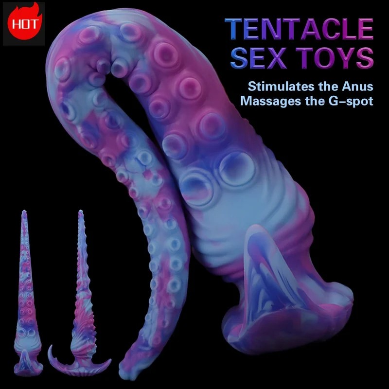 ExtralangerAnaldildomitOktopus-Tentakel,ButtPlug–MonsterdildoausSilikon,SexspielzeugfürMännerundFrauen