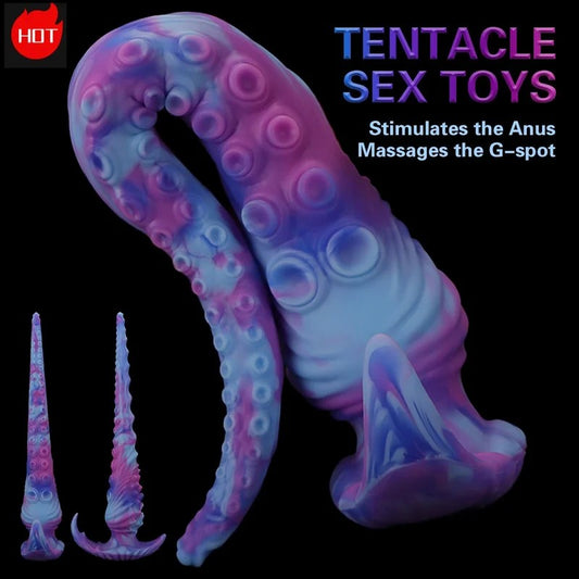 ExtralangerAnaldildomitOktopus-Tentakel,ButtPlug–MonsterdildoausSilikon,SexspielzeugfürMännerundFrauen