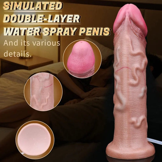 FakeCumRealistischerSilikon-Dildo-Buttplug–Strap-On-G-Punkt-Stimulations-SexspielzeugfürFrauen
