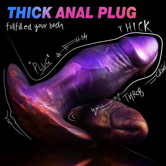 FantasievollerlilaSilikon-Faustdildo–TragbarerAnker-T-Basis-AnalplugfürdickeDehnungundMonstersex