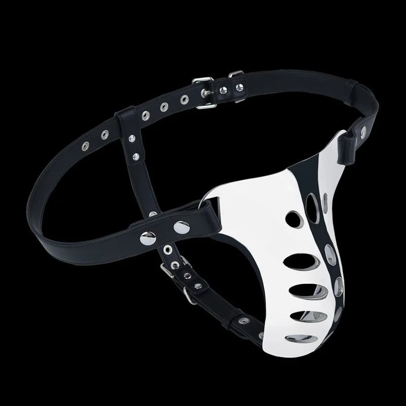 FantasyHollowStrap-on-G-String–TragbareHerrenhoseausLederundMetallschnalle