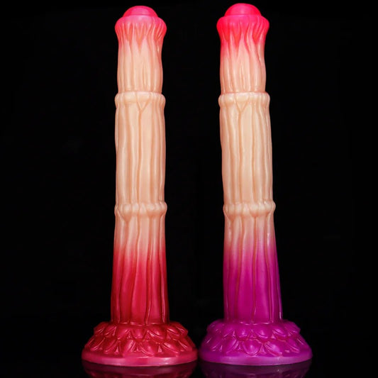 FantasyHorseMonsterdildoButtPlug–AnaldildomitBambusgelenkausSilikon,Prostatamassagegerät