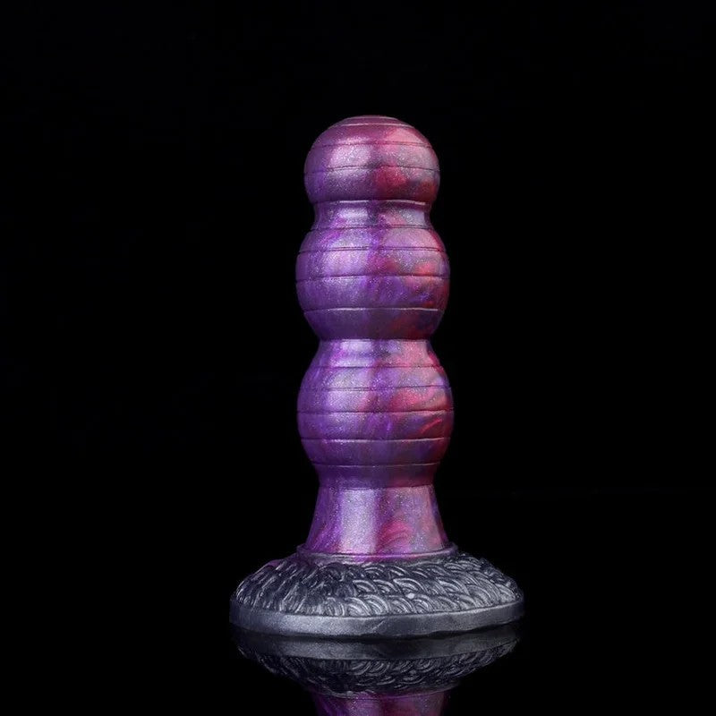 FantasyPerlen-DildoauslilaSilikon–AnalplugmitdoppelterDichte,SexspielzeugfürFrauen
