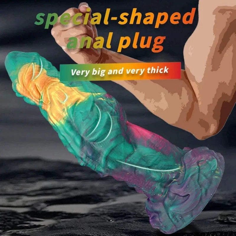 FantasyRealistischerriesigerDildo-Buttplug–FlüssigsilikonSoft-TouchvereintGrößemitGefühl