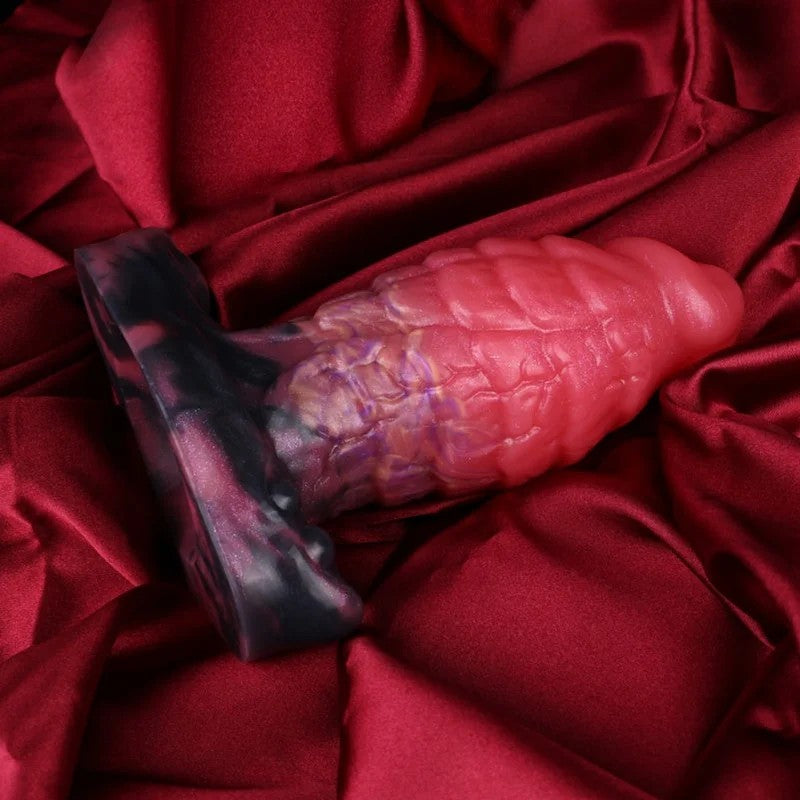 FantasySilkwormCocoonAnalplug-DildoausSilikon–SexspielzeugfürtiefenDruckmitankerförmigerBasis