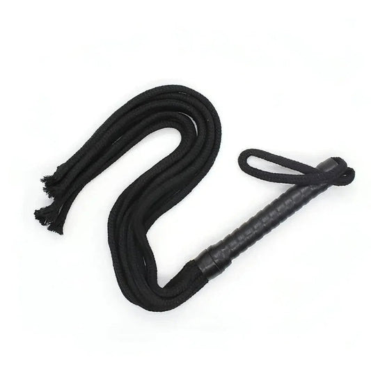 Fetisch-Seilpeitsche–Schwarz,56cm.