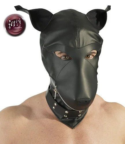 fetishCollectionLederimitatDogMaskS-L