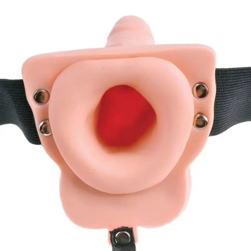 FETISHFANTASYSERIES–VERSTELLBARESGURTMITFERNBEDIENUNG,REALISTISCHERPENISMITWIEDERAUFLADBARENHODENUNDVIBRATOR15CM