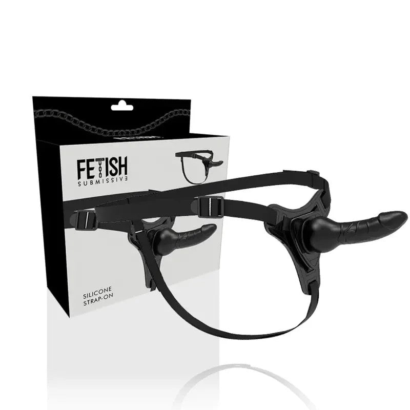 FETISHSUBMISSIVEHARNESS–REALISTISCHESSCHWARZESSILIKON16CM
