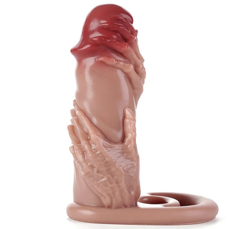 FistMonsterdildoCockSleeveExtender–BlowjobRealistischerPenisringSilikonPaarSexspielzeug