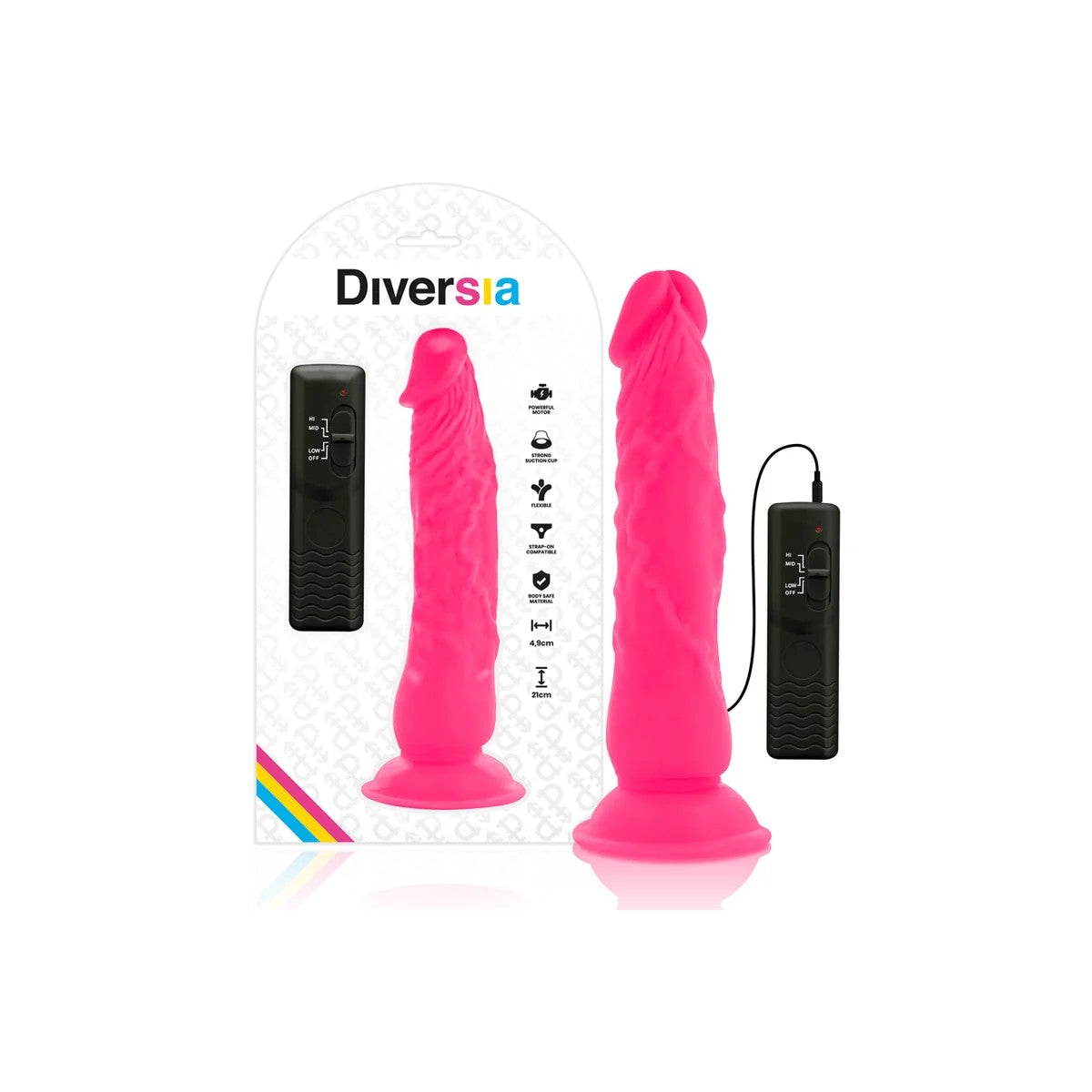 FLEXIBLERVIBRIERENDERDILDOROSA21CM-O-4.9CMVONDIVERSIA