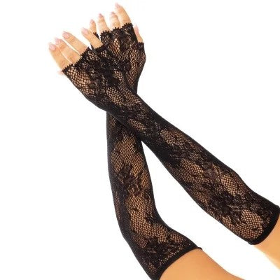 FloralNetworkFingerloseHandschuheSchwarz|LegAvenue