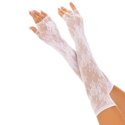 FloralNetworkFingerloseHandschuheWeiss|LegAvenue