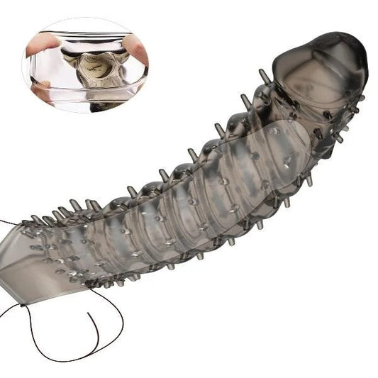 GeknoteterDildo,dehnbarePenishülle–JellyPenisExtenderHülle,SexspielzeugfürMänner,Schwule