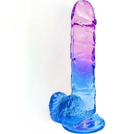 GeleefarbenerDildo,realistischerAnalplug–lebensechtesSexspielzeugmitSaugnapffürFrauen