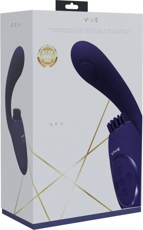 Gen–TripleMotorG-SpotVibratorwithPulseWaveandVibratingBristles