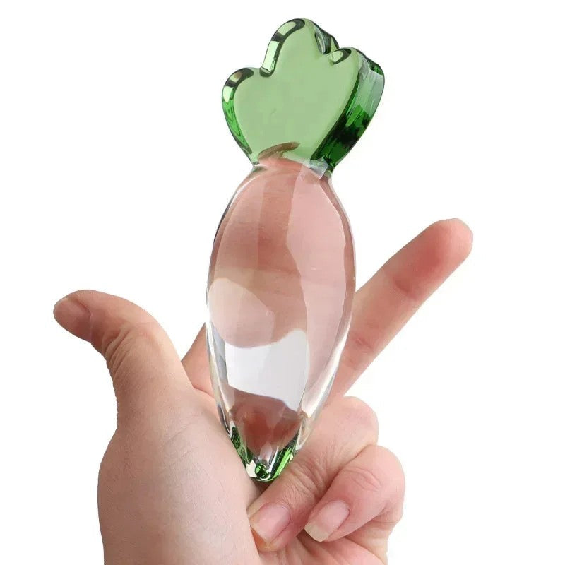 Glasdildo-Buttplug–Rettich-Kristall-Analdildos,SexspielzeugfürFrauenundMänner
