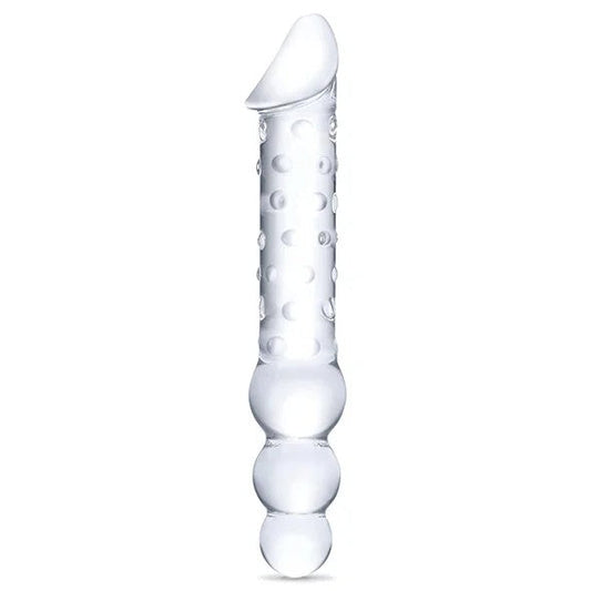 GlasDoubleEndedGlassDildowithAnalBeads